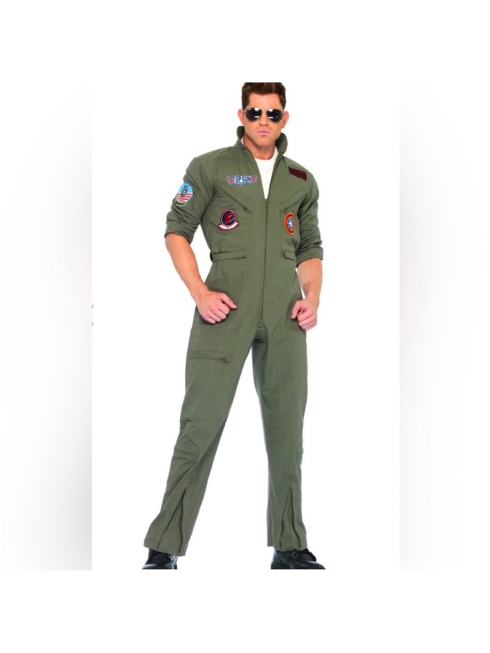 Top Gun Halloween Costume Flight Suit Size Large Excellent Condition